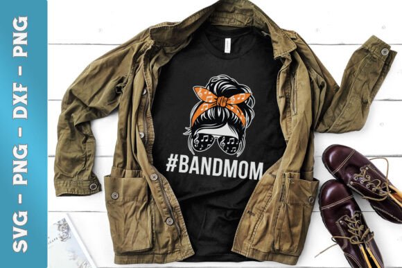 Band Mom Messy Bun Mother's Love SVG: A Creative Design Asset for Modern Content