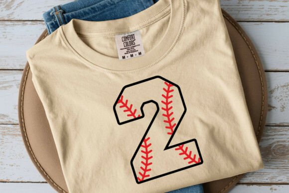 Baseball Number Two SVG: A Crafts Graphic for Second Birthday Content