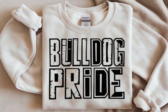 Bulldog Pride SVG Grunge Mascot: A Strong Graphic Design Asset for Crafts and Branding