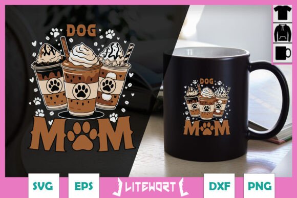 Dog Mom Pet Mama Coffee Lover SVG: A Versatile Graphic Design Asset for Crafts