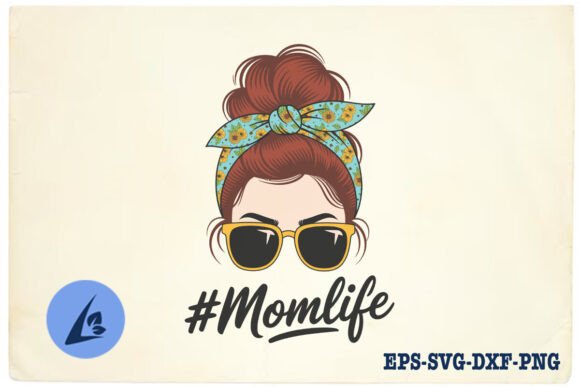 Mom Life Messy Bun Floral Love SVG: A Versatile Graphic Design Asset for Crafts and Content Creators