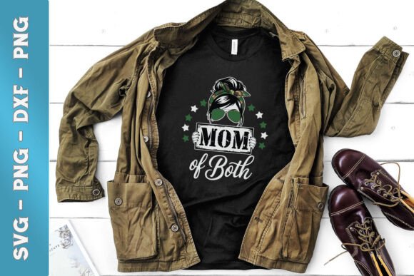 Mom of Both Boys Messy Bun SVG: A Versatile Graphic Design Asset for Crafts and Branding