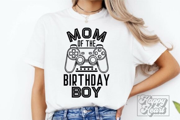 Mom of the Birthday Boy Gamer SVG PNG: A Versatile Graphic Design Asset for Creative Branding
