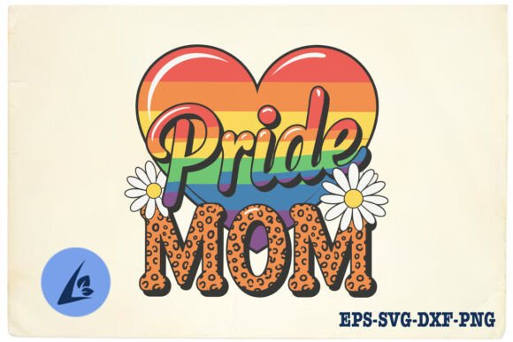 Pride Mom Leopard LGBT Happy Mama SVG: A Vibrant Graphic Design Asset for Content Creators