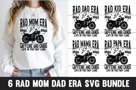 Rad Mom Dad Era Graphics for Crafts and Creative Projects